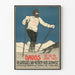 Vintageposter av Davos skidåkning 1907 väggdekoration