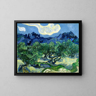 Olivträd med Alpilles i bakgrunden - Vincent Van Gogh