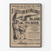 Vintageposter för 3:e Internationella utställningen av vitt och svart, Paris 1888