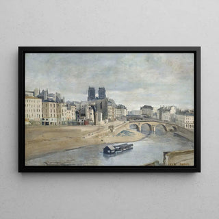 Le Quai des Orfèvres och Pont Saint-Michel - Jean-Baptiste-Camille Corot