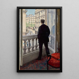 Ung man vid sitt fönster - Gustave Caillebotte