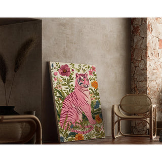 Tableau tigre - Tigre Rose Floral