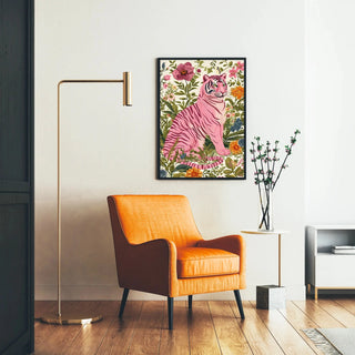 Tableau tigre - Tigre Rose Floral