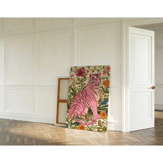 Tableau tigre - Tigre Rose Floral