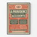 Poster La Providence Assurance Olycksfall Paris 1910