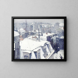 Vy över tak (Snöeffekt) - Gustave Caillebotte