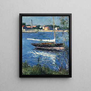 Konsttryck Båt för ankar på Seine i Argenteuil - Gustave Caillebotte