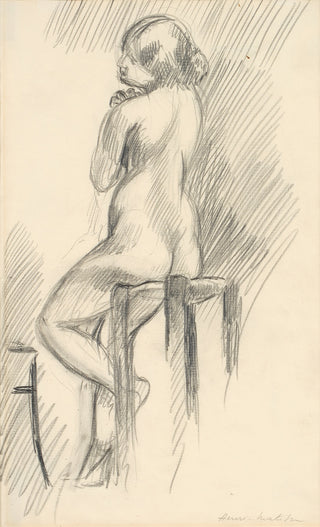 Nu assis sur un tabouret, 1905-1907 – dessin d’Henri Matisse