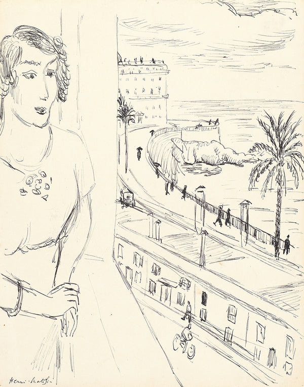 Femme près de la fenêtre, Nice, 1921 – dessin d’Henri Matisse