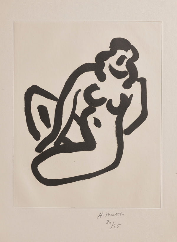 Nu accroupi I, 1947 – dessin d’Henri Matisse