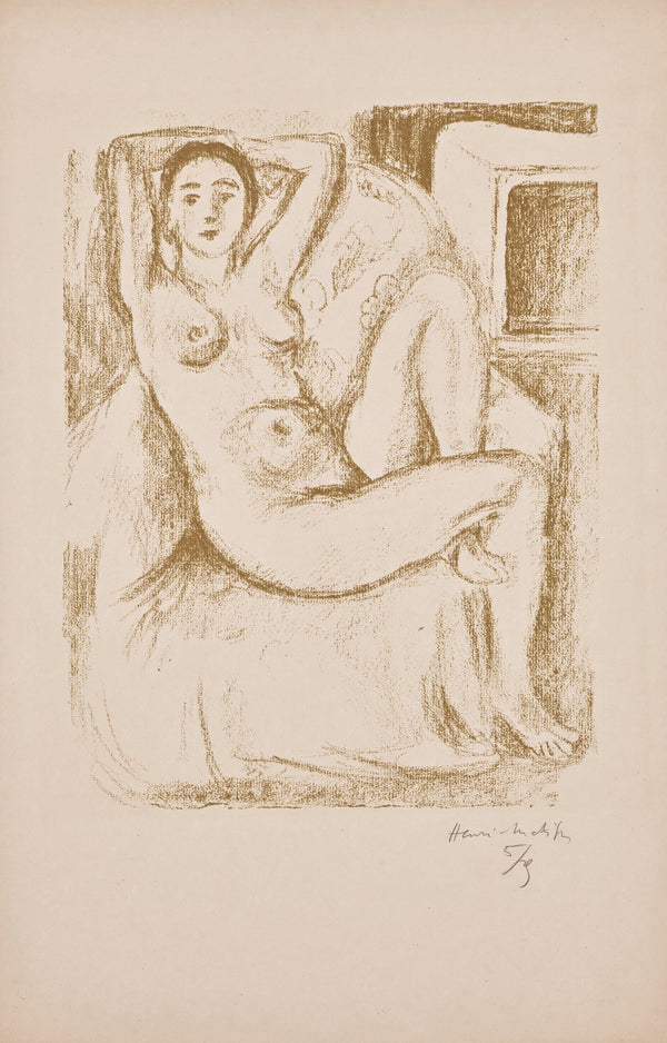 Nu au fauteuil bistre, 1925 – dessin d’Henri Matisse