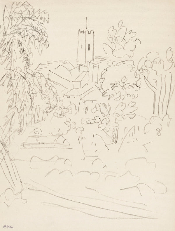 Paysage, Vence, 1945 – dessin d’Henri Matisse