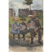 Reproduktion av målningen av en man med tre flickor på en bänk i Oosterpark i Amsterdam - Isaac Israëls