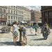 Reproduktion av målningen À Trianglen, Köpenhamn, en varm sommardag - Paul Fischer
