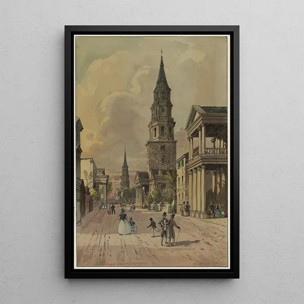 Charleston huvudkyrka - A Meyer — inramlat konstverk på väggen