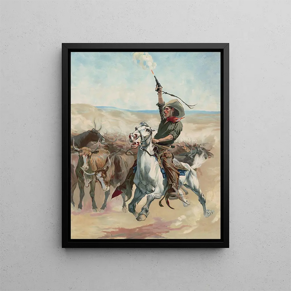 A W Elson - Heading a stampede.webp