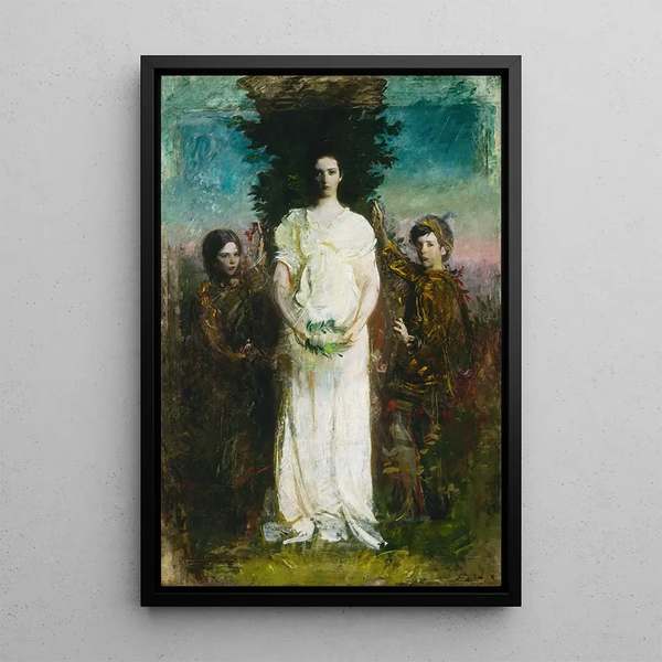 Reproduktion av målningen av våra barn Mary Gerald och Gladys Thayer - Abbott Handerson Thayer