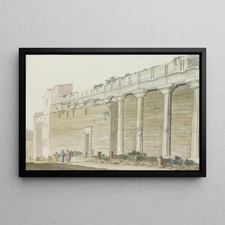 AbrahamLouisRodolphe Ducros - Gezicht op oude Minerva tempel op eiland Syracuse.webp