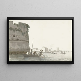 AbrahamLouisRodolphe Ducros - Mosselvissers op Mare Piccolo bij de vestingwerken van Tarente.webp
