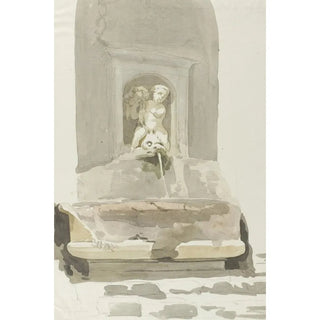 AbrahamLouisRodolphe Ducros - Oude sarcofaag als fontein in Messina.webp