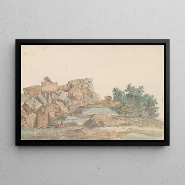 AbrahamLouisRodolphe Ducros - Resten van Zeus Olympus tempel bij Agrigento.webp