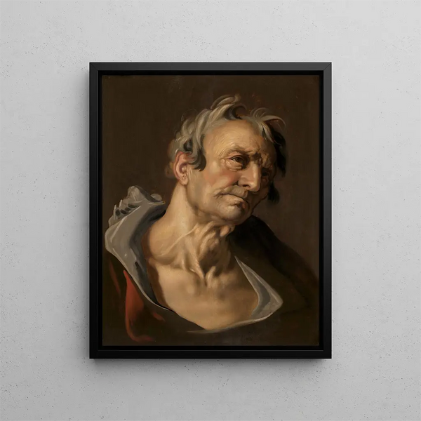 Tête d'un vieil homme - Abraham Bloemaert — inramlat konstverk på väggen