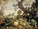 Landskap med frukt och grönsaker i förgrunden - Abraham Bloemaert — vy av konstverket