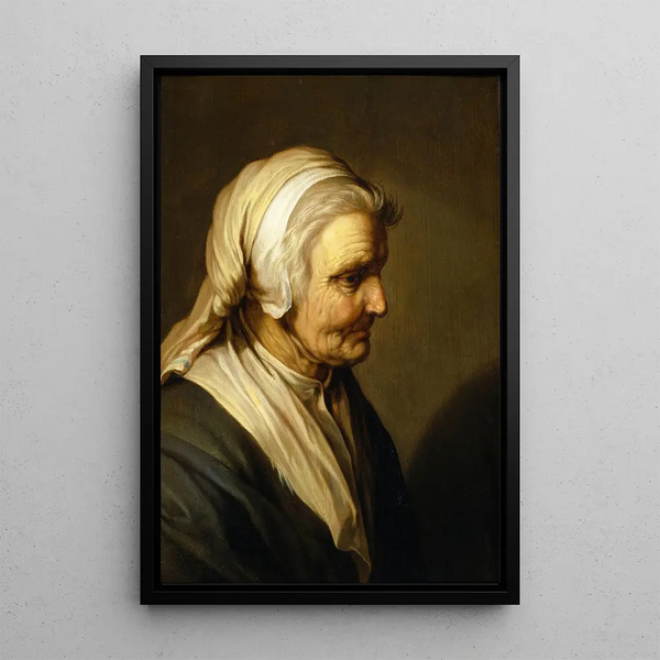 Äldre kvinna - Abraham Bloemaert — inramlat konstverk på väggen