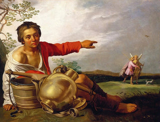 Abraham Bloemaert - Shepherd Boy Pointing at Tobias and the Angel.webp