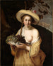 Bergère med en skål med druvor - Abraham Bloemaert — vy av konstverket