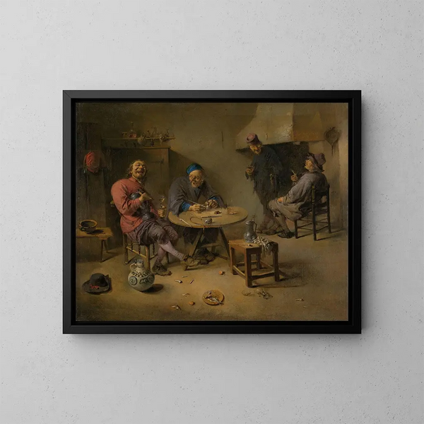 La Taverne - Abraham Diepraam — inramlat konstverk på väggen