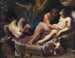 Hercule jagar Faunus från Omphale-sängen - Abraham Janssens — vy av konstverket