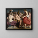 Venus reprimand Jupiter - Abraham Janssens — inramlat konstverk på väggen
