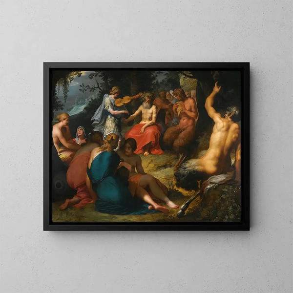 Le Jugement de Midas - Abraham Janssens — inramlat konstverk på väggen