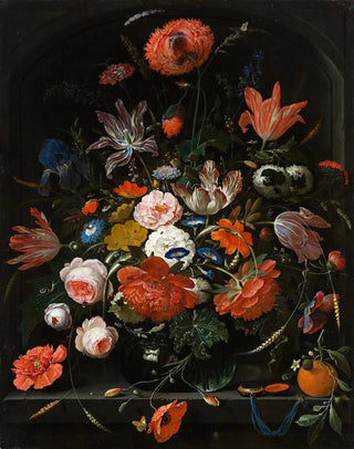 Abraham Mignon - Flowers in a Glass Vase.webp