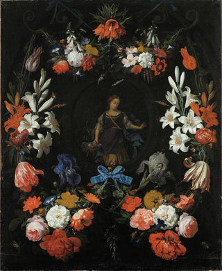 Abraham Mignon - Garland of Flowers.webp