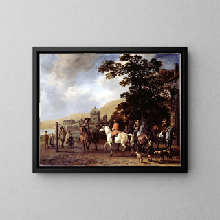 Abraham Van Calraet - A Riding School in the Open Air.webp