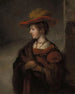Saskia van Uylenburgh, konstnärens Rembrandt - Abraham van Dijck — vy av konstverket