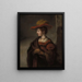 Saskia van Uylenburgh, konstnärens Rembrandt - Abraham van Dijck — inramlat konstverk på väggen