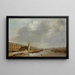 La Grande Galerie du Louvre med den nya porten och Bois-tornet - Abraham de Verwer — inramlat konstverk på väggen