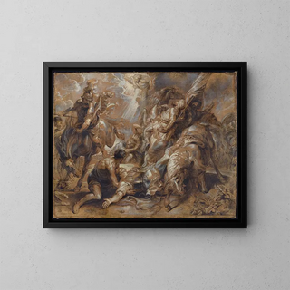 La conversion de saint Paul - Abraham van Diepenbeeck — inramlat konstverk på väggen