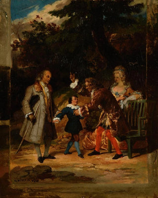 Achille Devria - Voltaire bnissant le petitfils de Franklin.webp