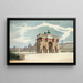 La cour du Louvre avec l'arc de triomphe du Carrousel - Achille La Niece — inramlat konstverk på väggen