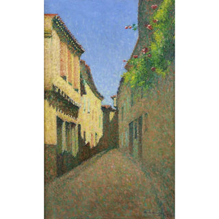 Achille Laug - Ruelle au balcon fleuri.webp