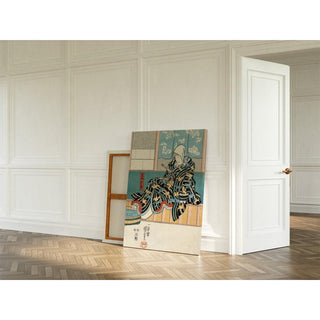 Acteur dans le rôle d'Ashikaga Yorikane dans Date Kurabe Okuni Kabuki - Utagawa Kuniyoshi | Reproduction Tableau Décoration murale affiche copie