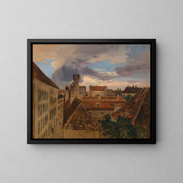 Vue dans la Beatrixgasse à Vienne - Adalbert Stifter — inramlat konstverk på väggen