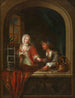 Genre-scene - Adam Johann Braun — vy av konstverket