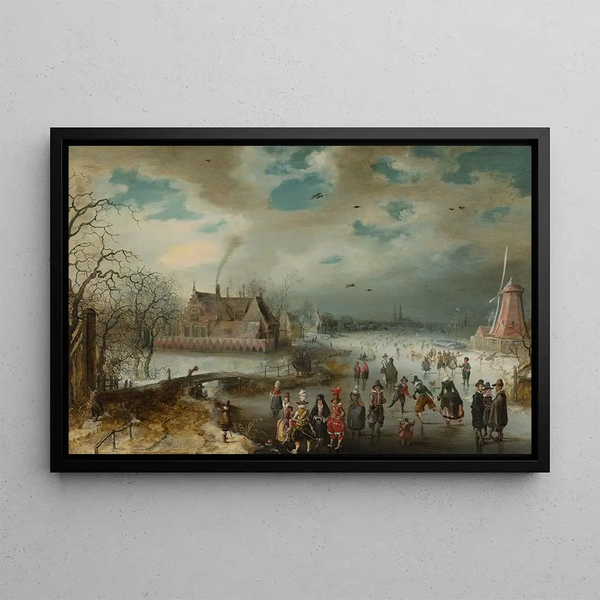 Adam van Breen - Skating on the Frozen Amstel River.webp