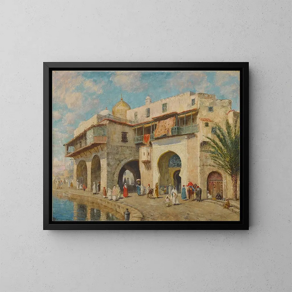 Le palais des amiraux, port d'Alger - Addison Thomas Millar — inramlat konstverk på väggen