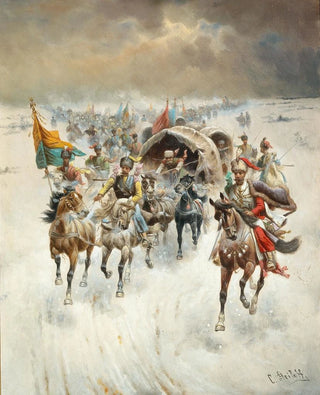 Adolf BaumgartnerStoiloff - Kossakenzug in winterlicher Landschaft.webp